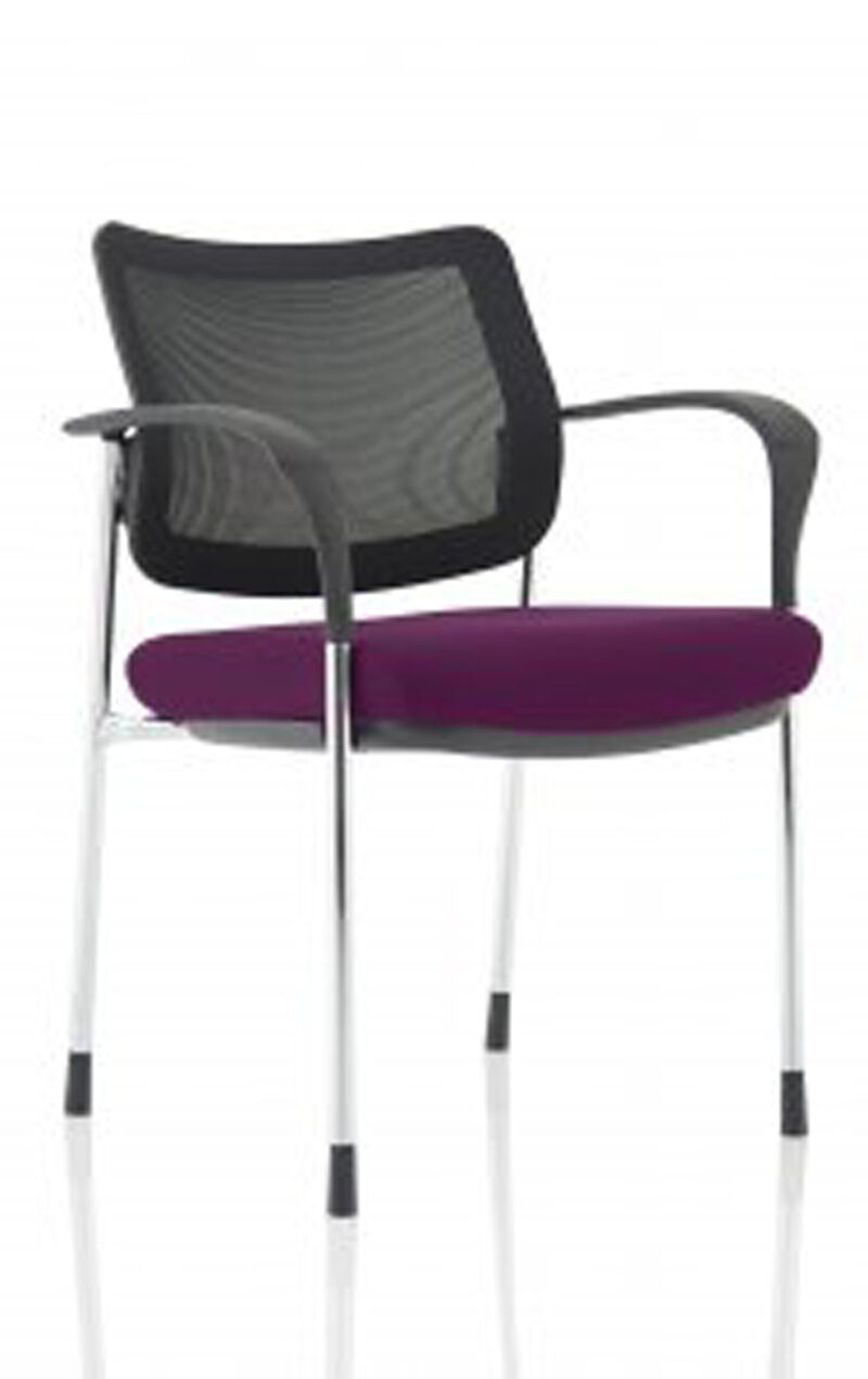 brunswick deluxe medium back stacking visitor office chair with arms