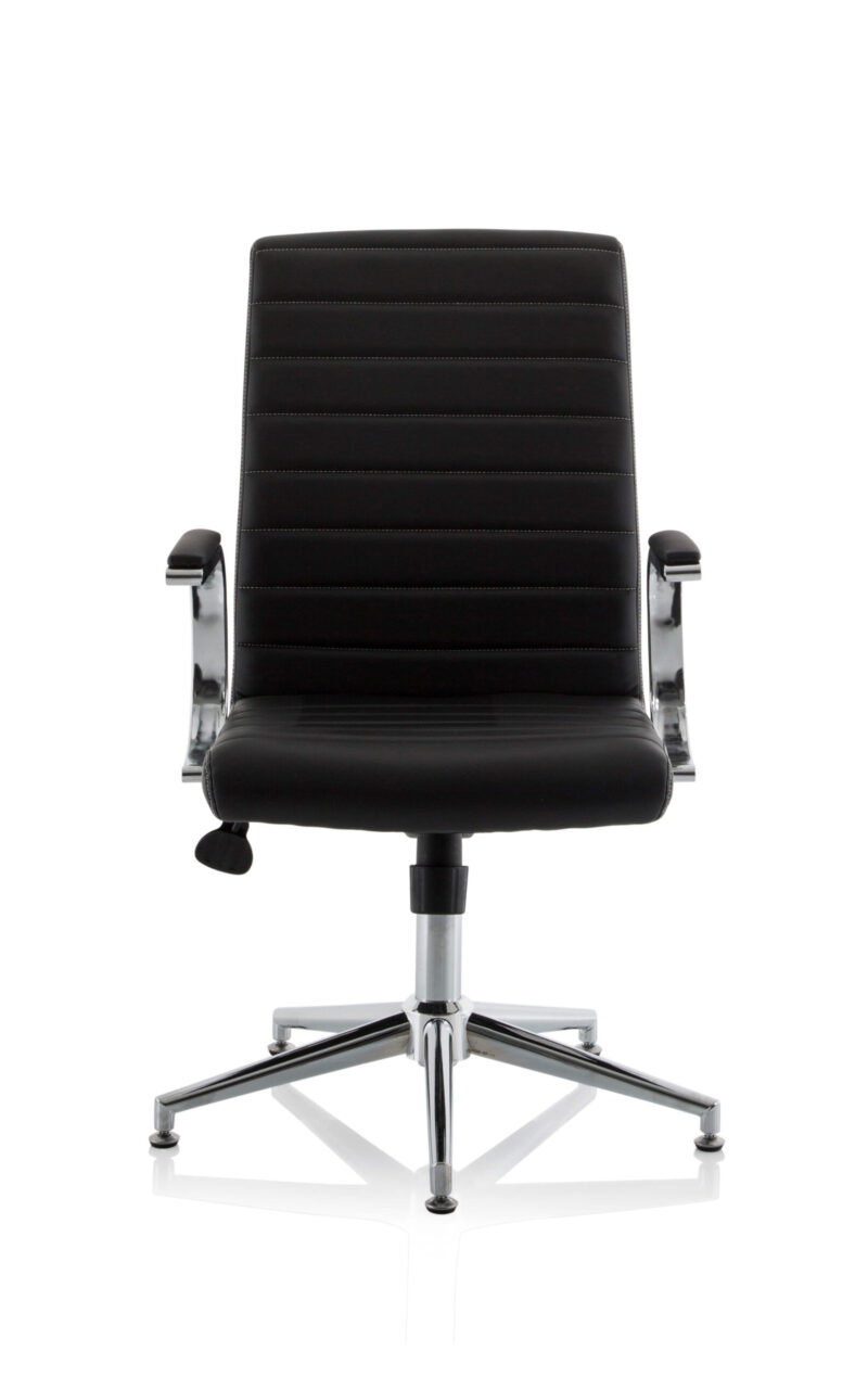 ezra medium back leather executive office chair with arms