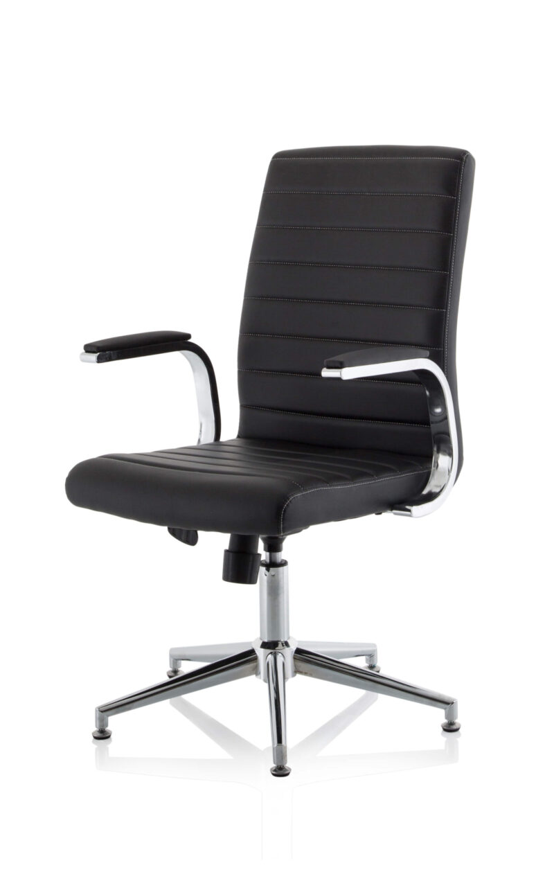 ezra medium back leather executive office chair with arms