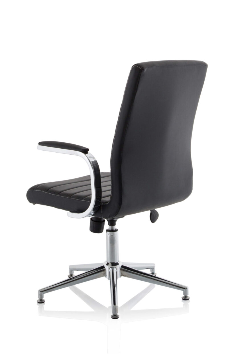 ezra medium back leather executive office chair with arms