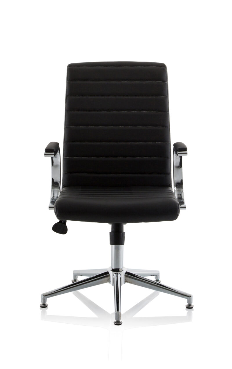 ezra medium back leather executive office chair with arms