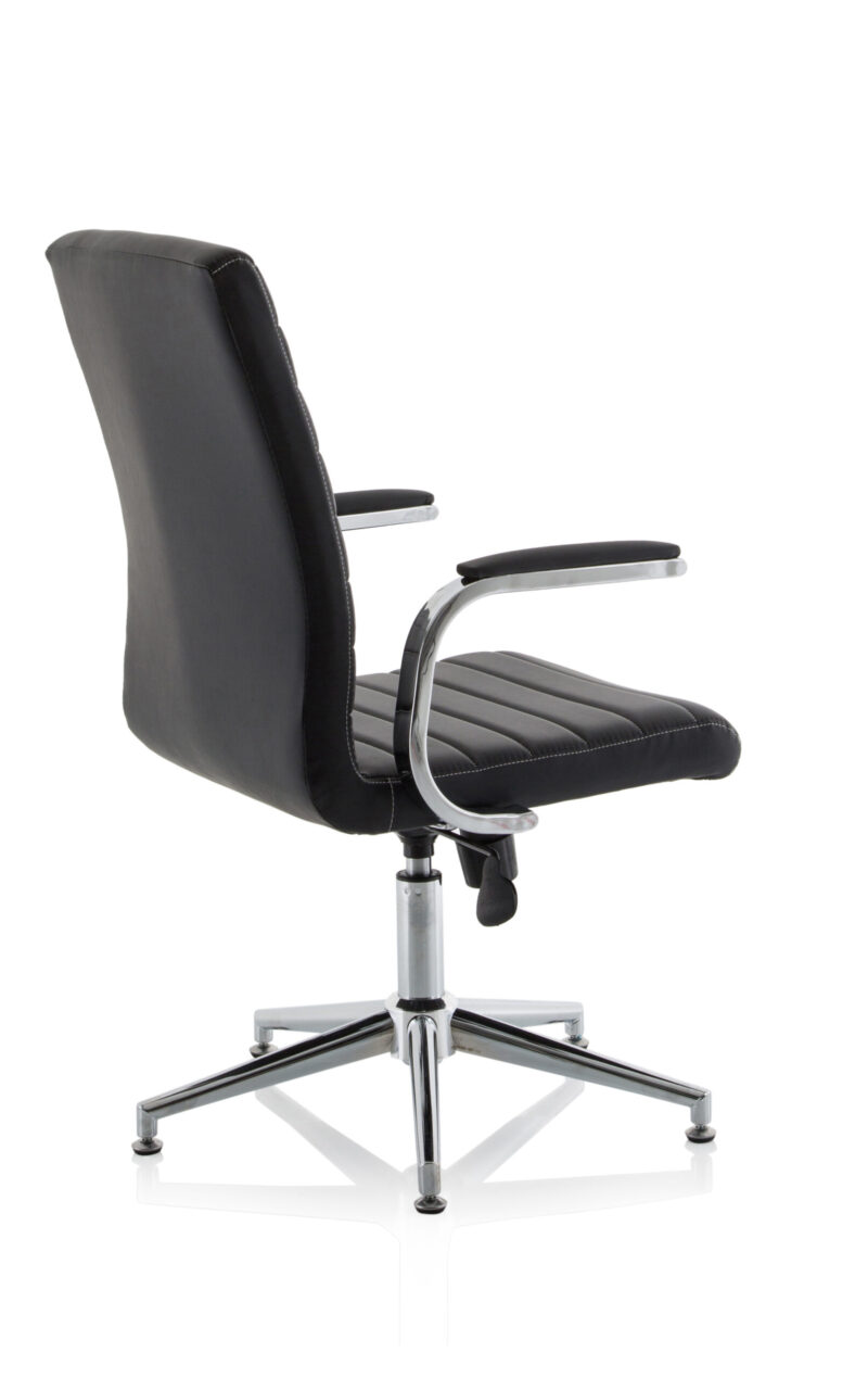 ezra medium back leather executive office chair with arms