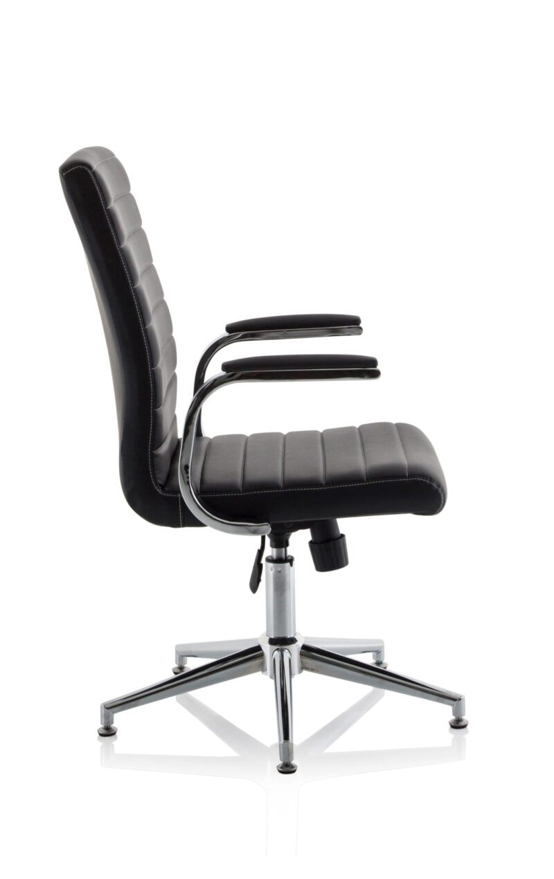 ezra medium back leather executive office chair with arms