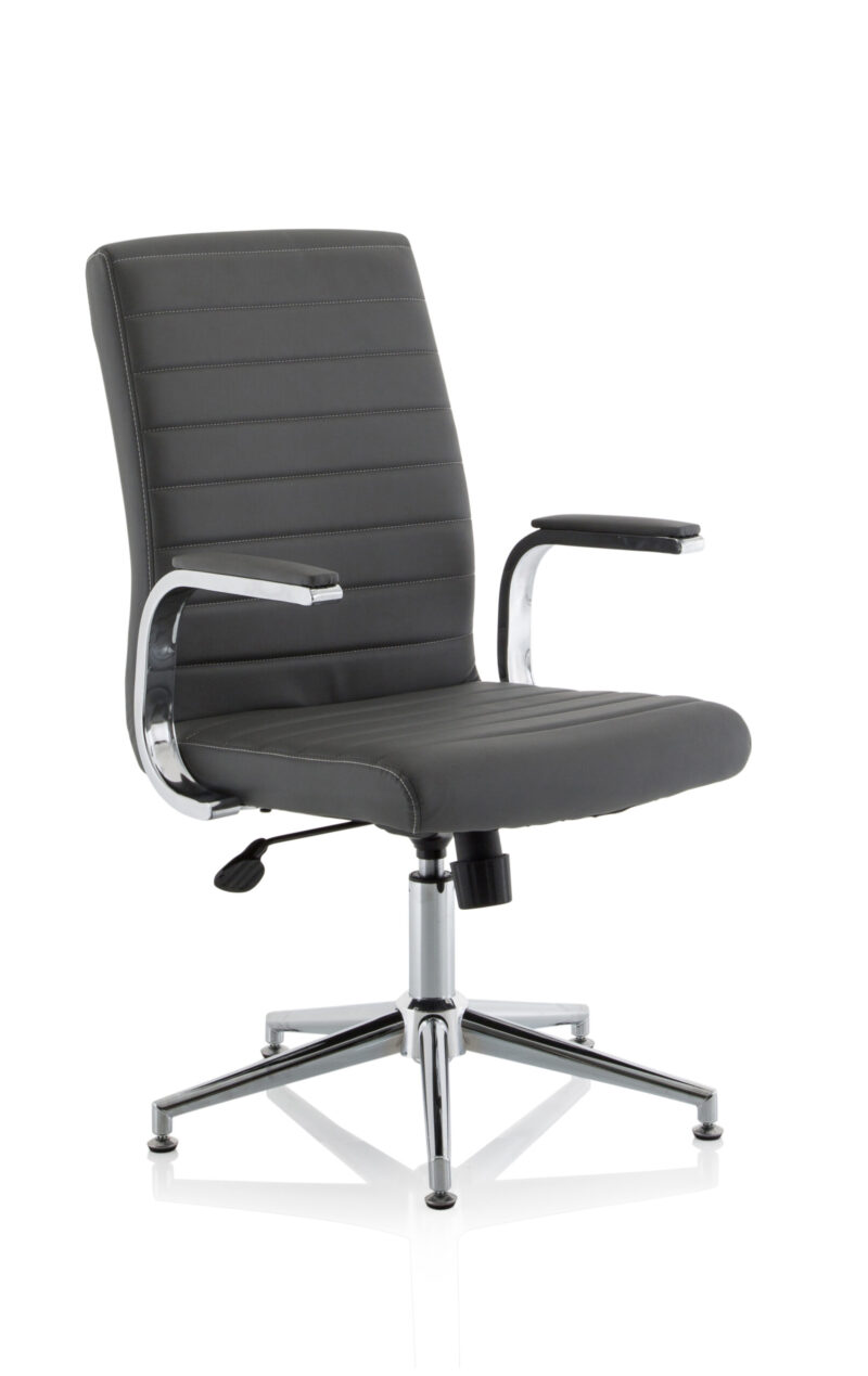 ezra medium back leather executive office chair with arms