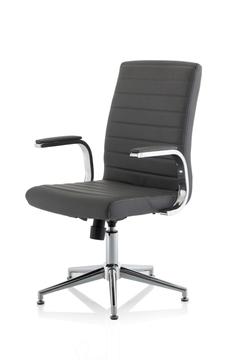 ezra medium back leather executive office chair with arms