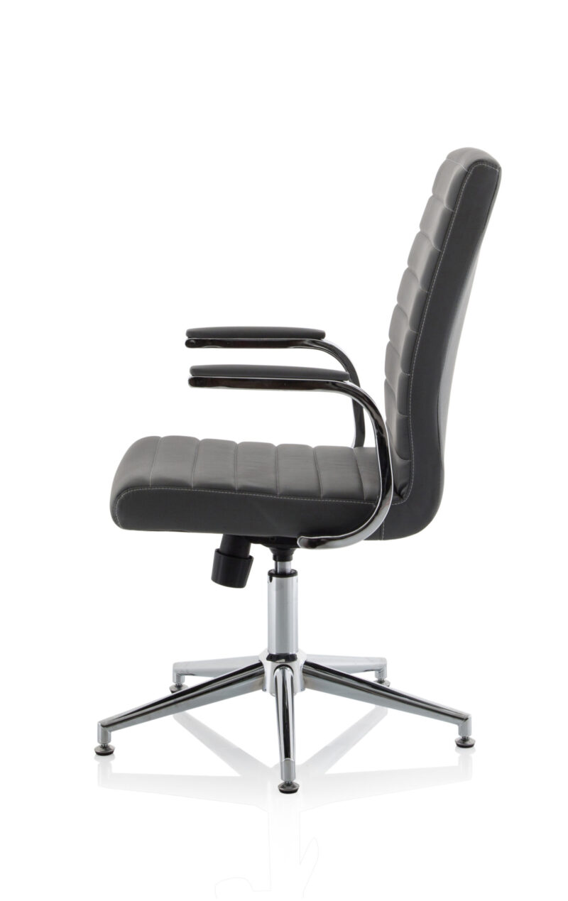 ezra medium back leather executive office chair with arms