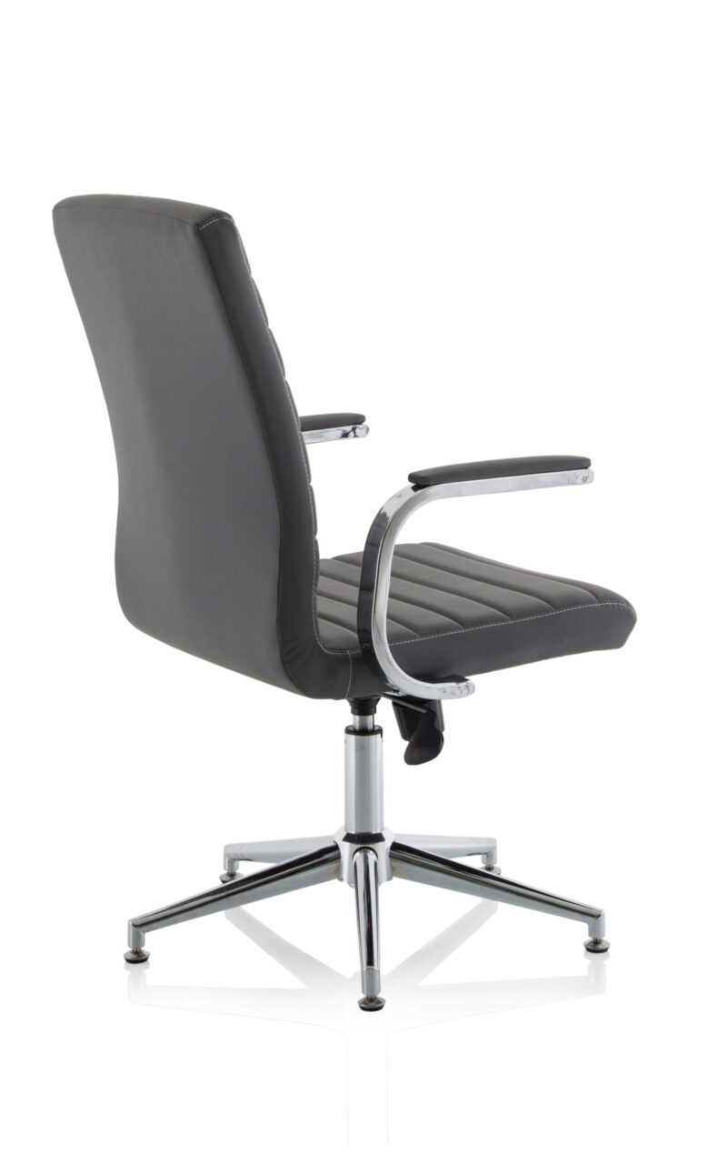 ezra medium back leather executive office chair with arms