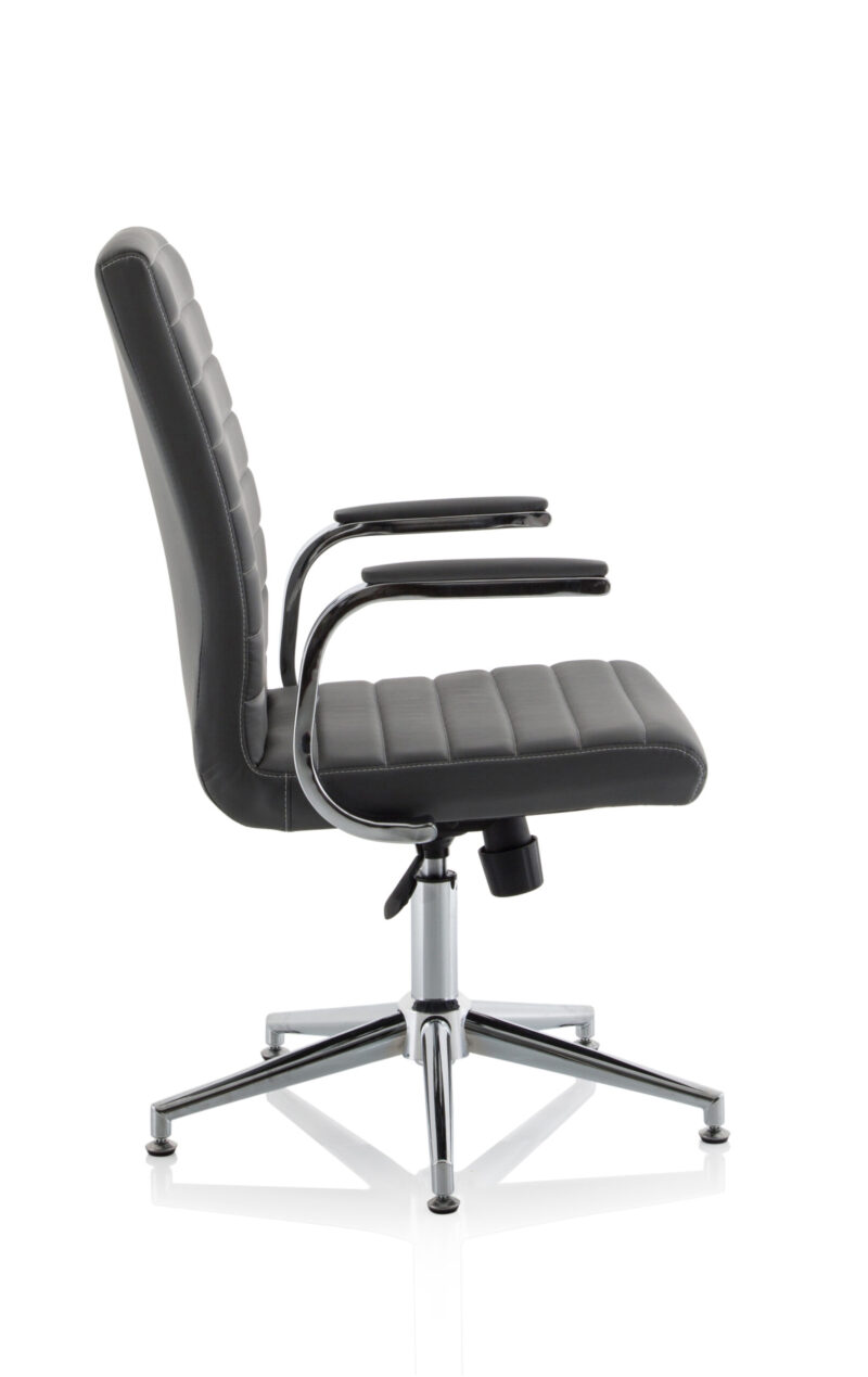 ezra medium back leather executive office chair with arms