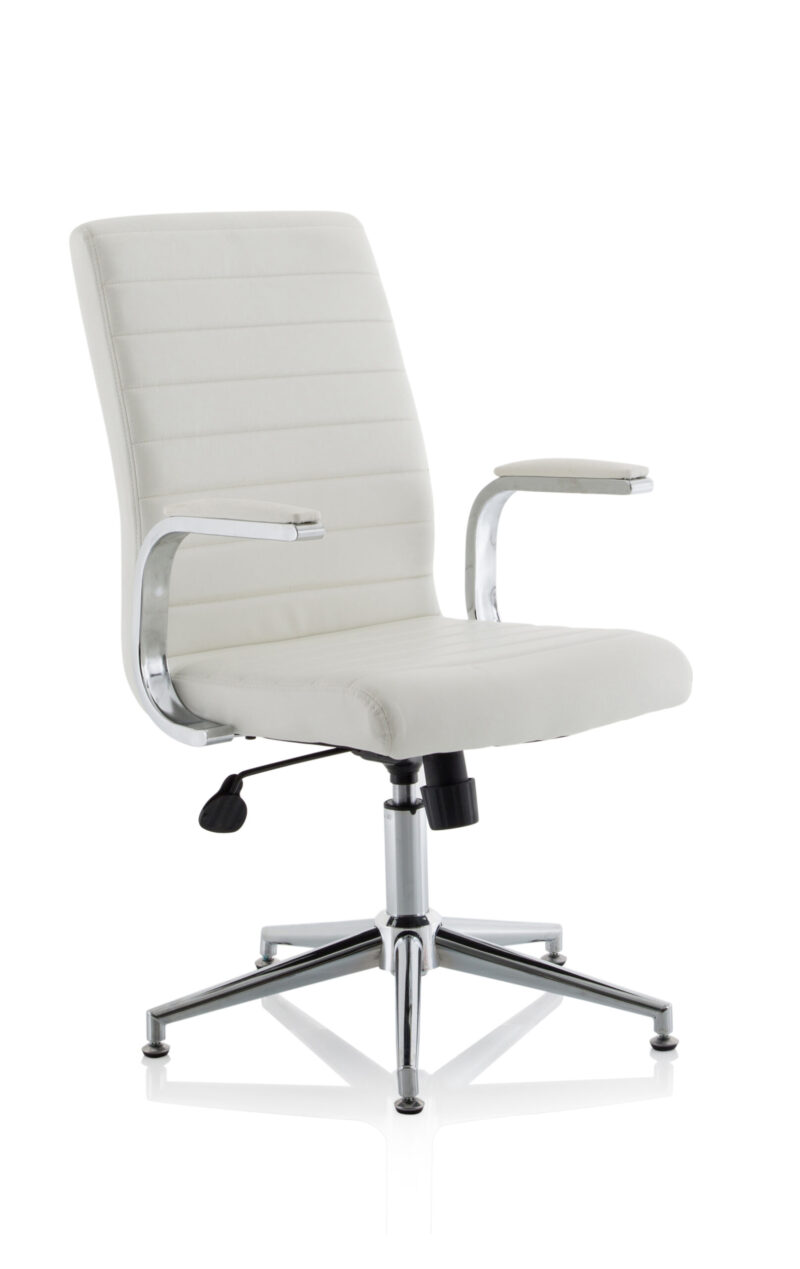 ezra medium back leather executive office chair with arms