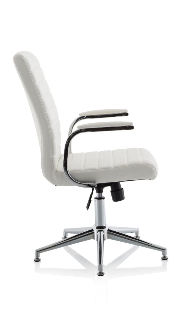 ezra medium back leather executive office chair with arms