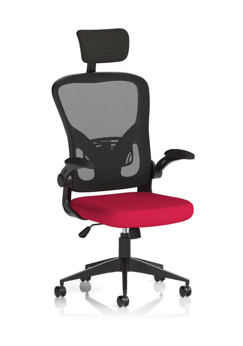 ace executive mesh chair with folding arms
