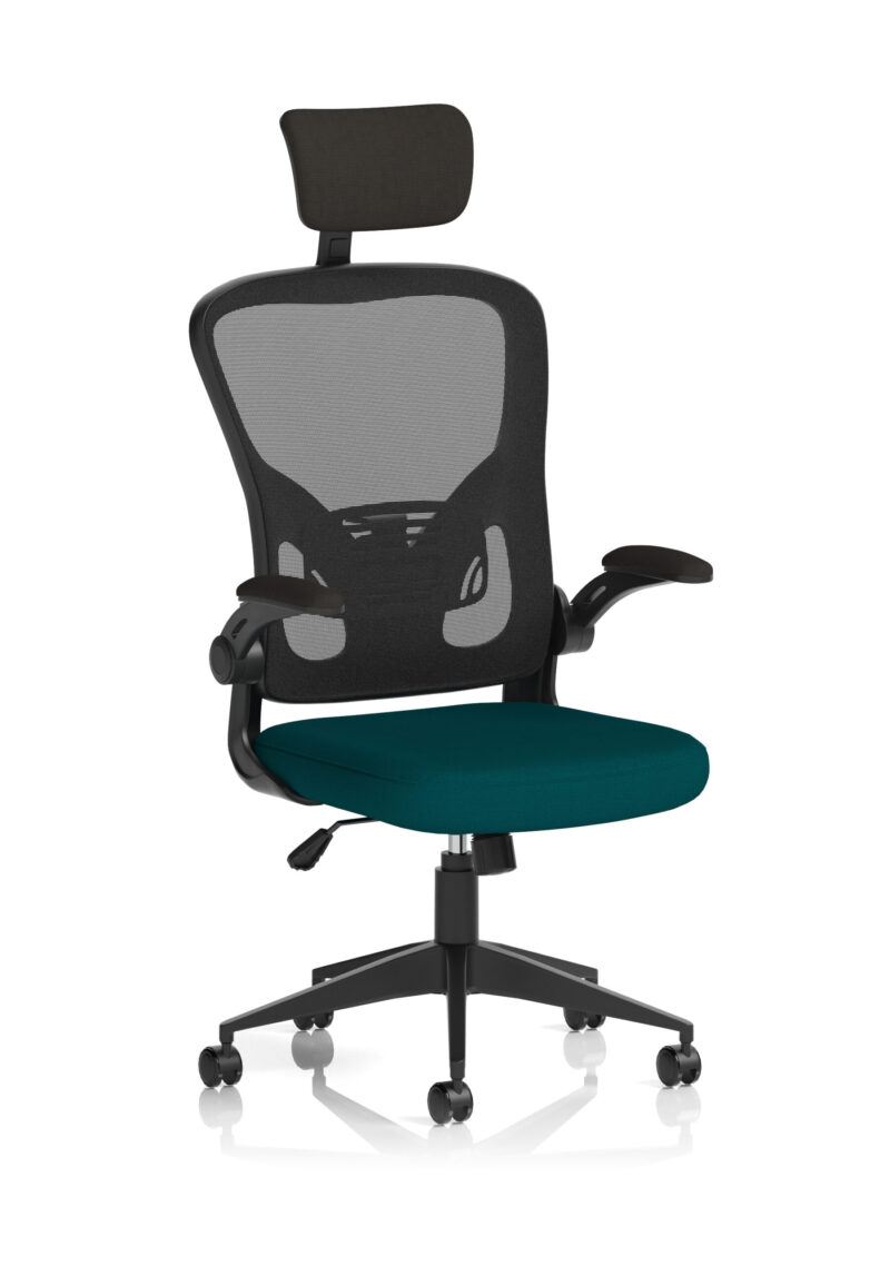 ace executive mesh chair with folding arms