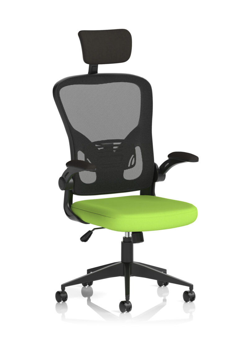 ace executive mesh chair with folding arms