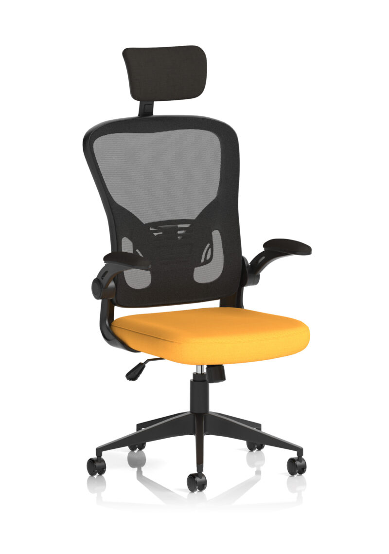 ace executive mesh chair with folding arms