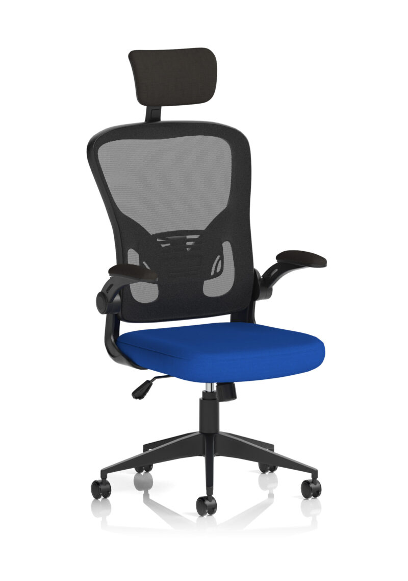 ace executive mesh chair with folding arms