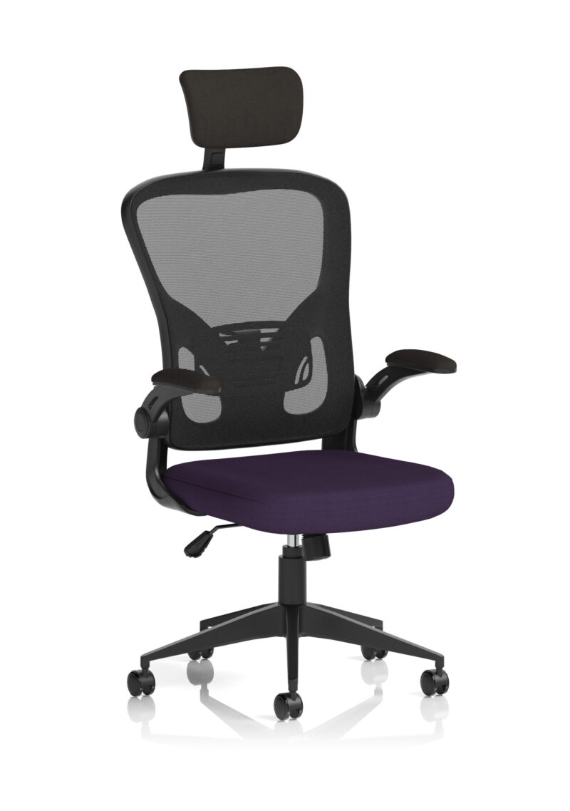 ace executive mesh chair with folding arms