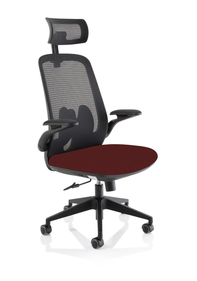 sigma executive mesh chair with folding arms