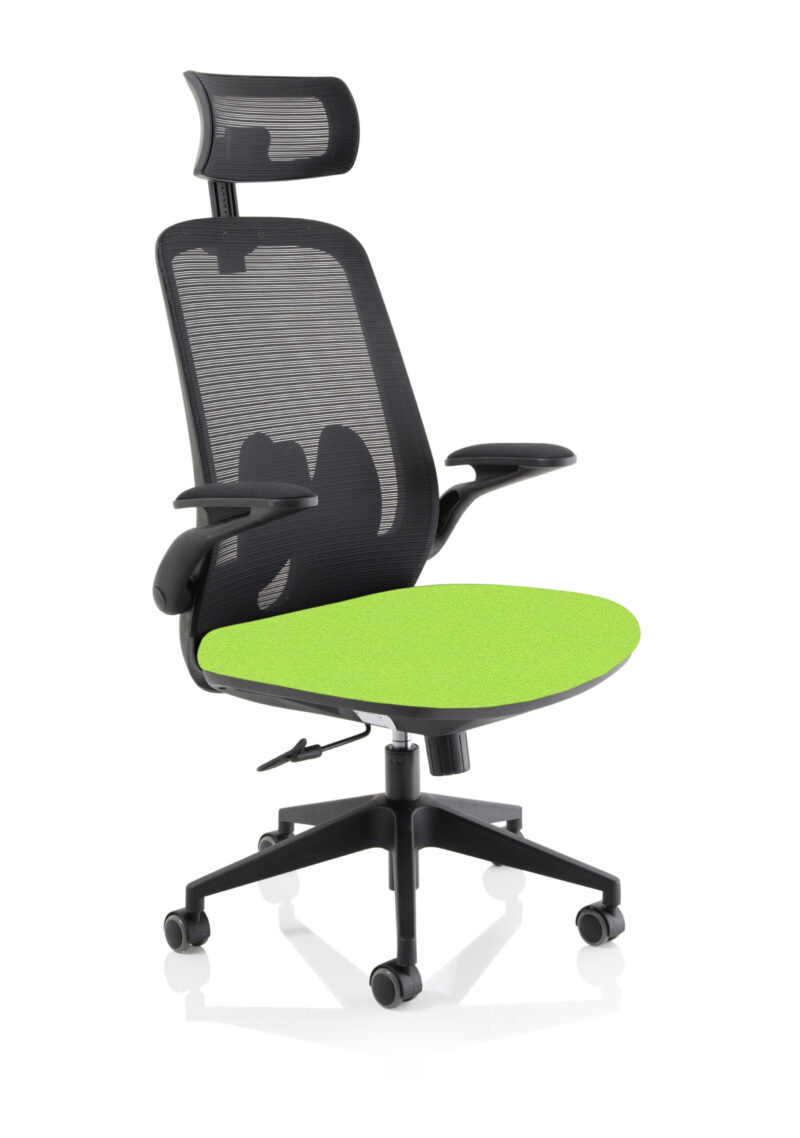 sigma executive mesh chair with folding arms