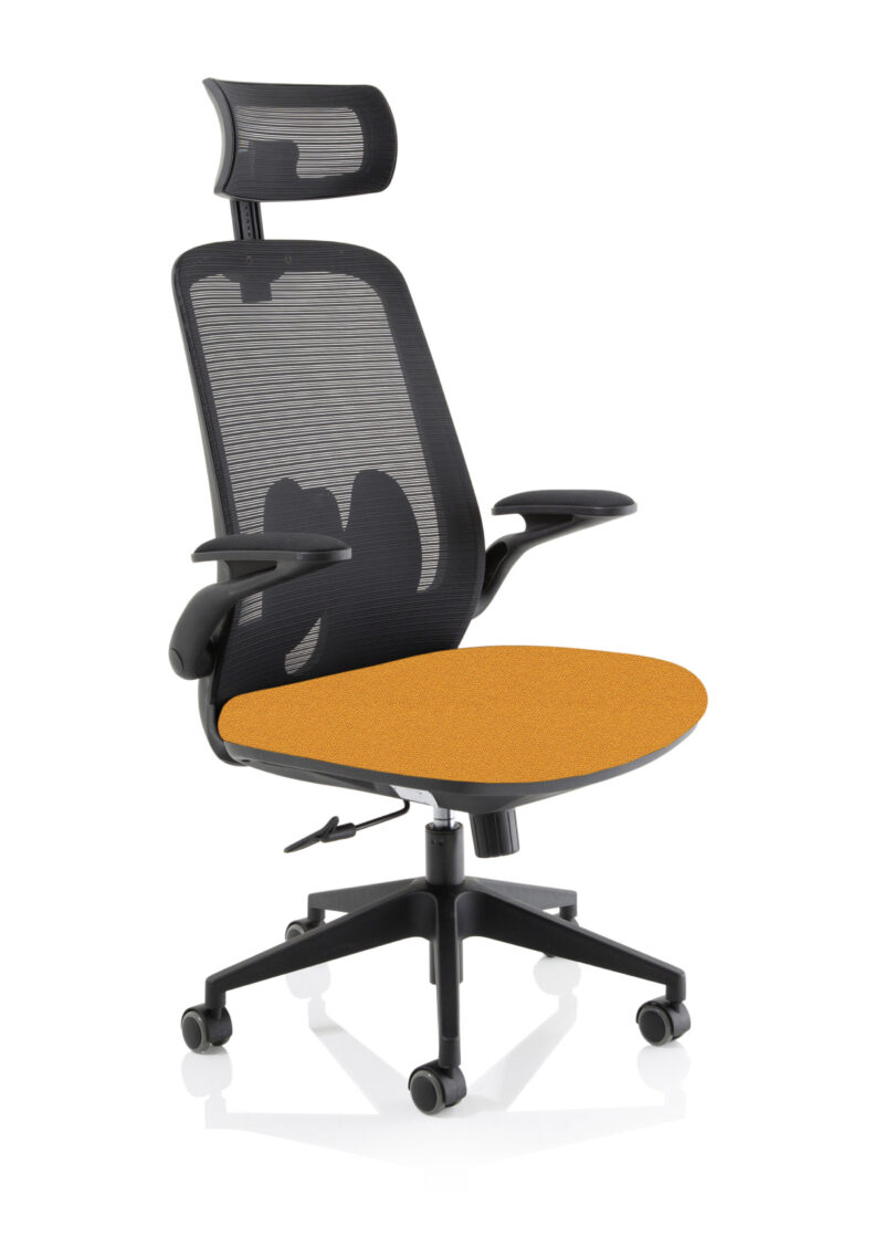 sigma executive mesh chair with folding arms