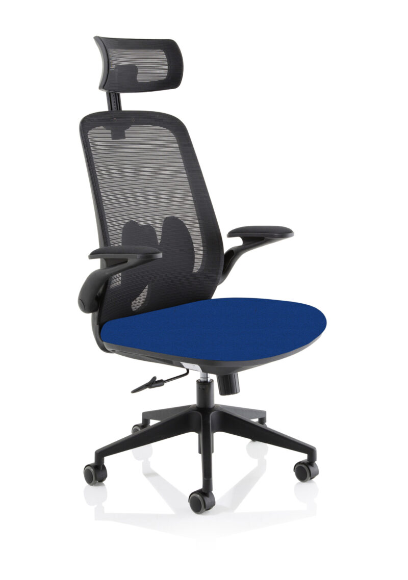sigma executive mesh chair with folding arms