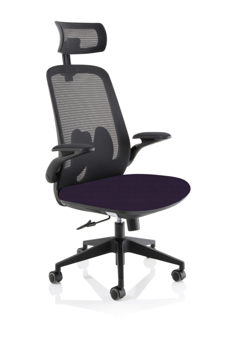 sigma executive mesh chair with folding arms