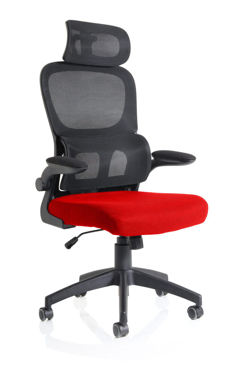 iris task operator mesh back fabric seat with headrest