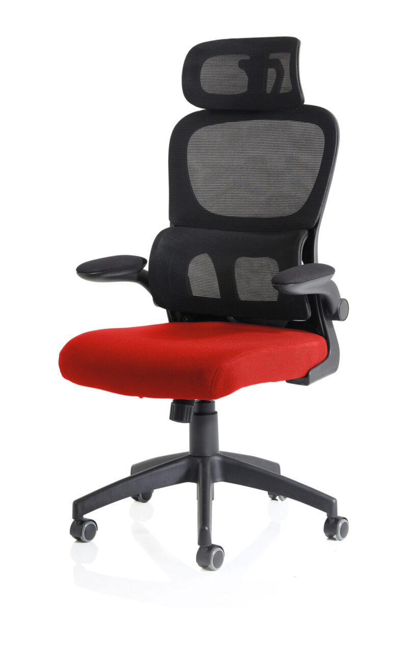 iris task operator mesh back fabric seat with headrest