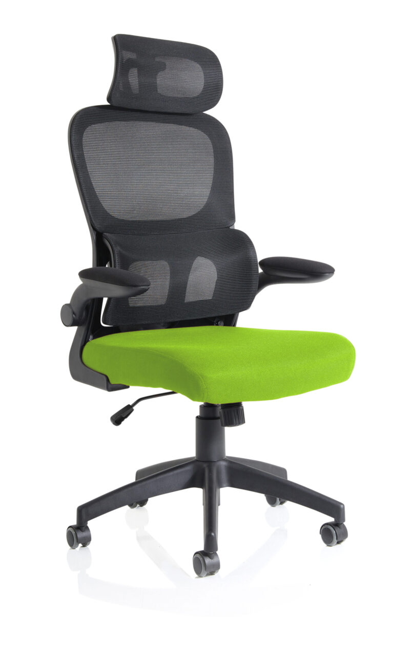 iris task operator mesh back fabric seat with headrest