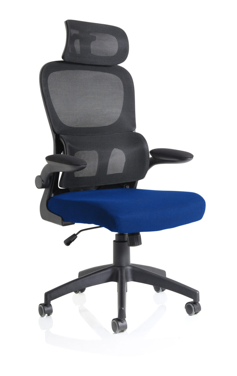 iris task operator mesh back fabric seat with headrest