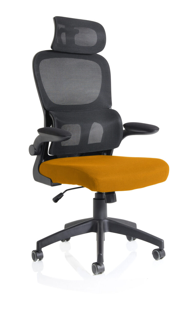 iris task operator mesh back fabric seat with headrest
