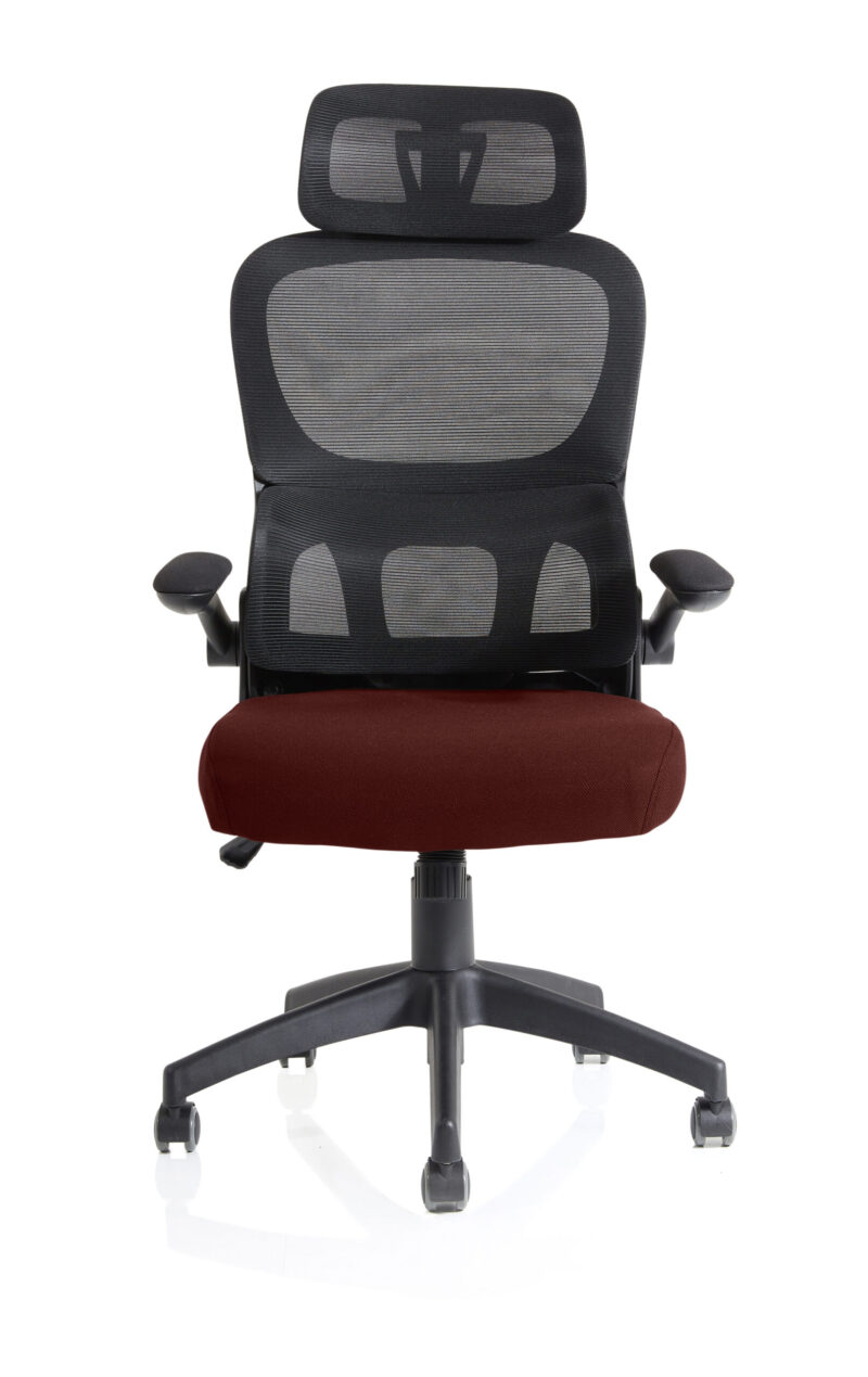 iris task operator mesh back fabric seat with headrest