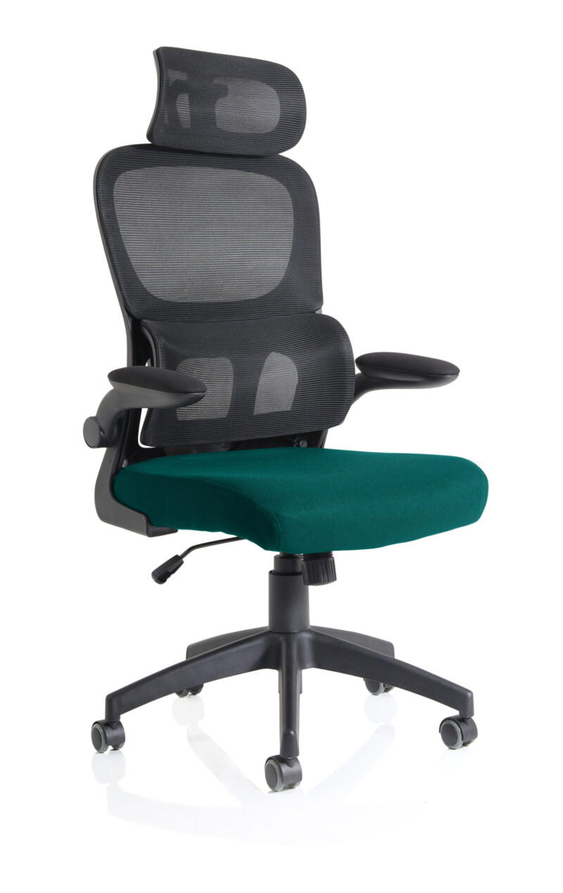 iris task operator mesh back fabric seat with headrest