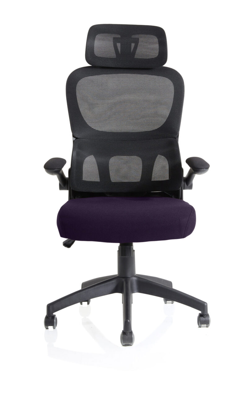 iris task operator mesh back fabric seat with headrest
