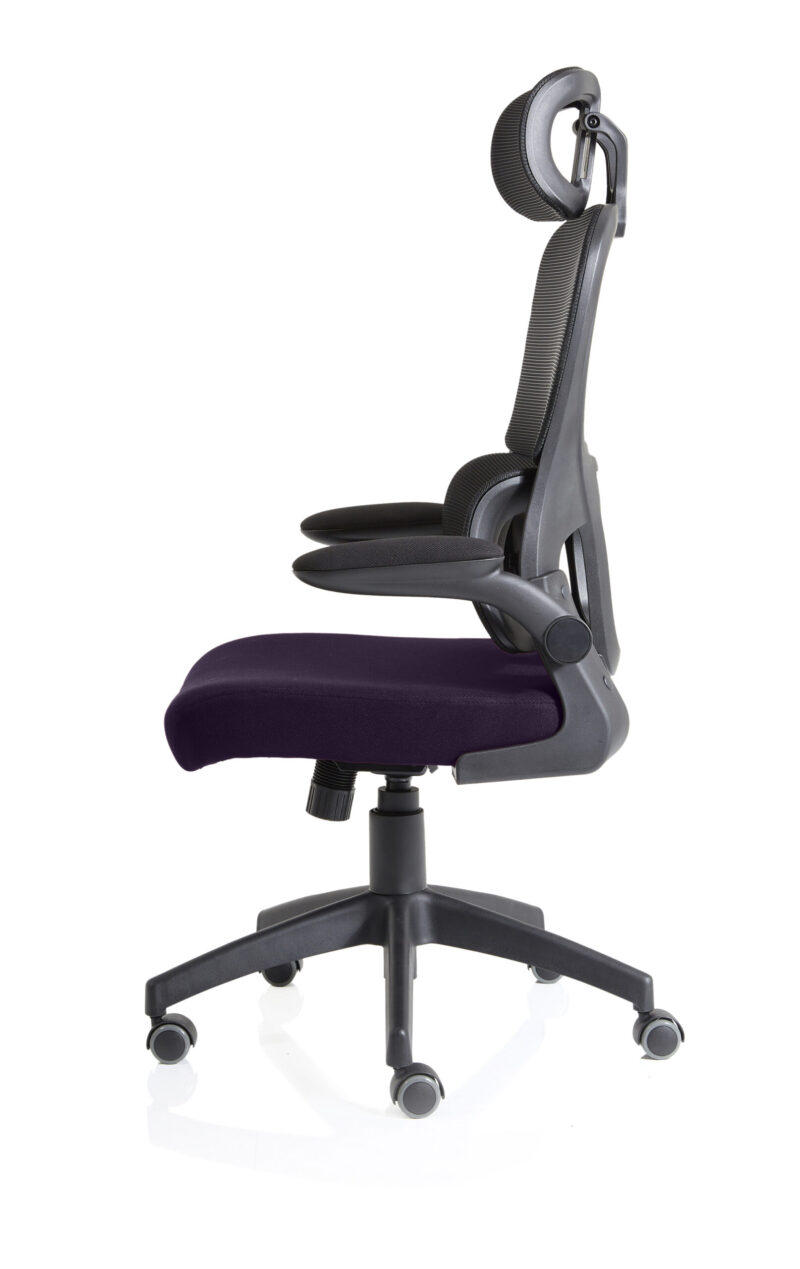 iris task operator mesh back fabric seat with headrest