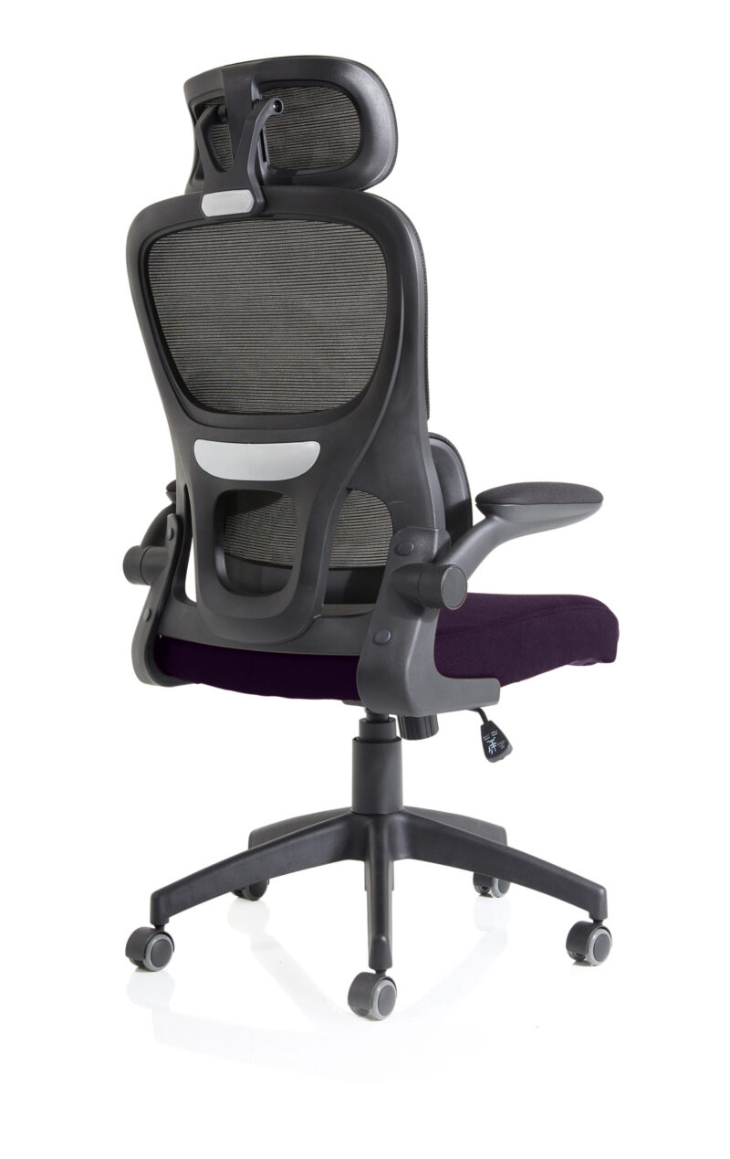 iris task operator mesh back fabric seat with headrest
