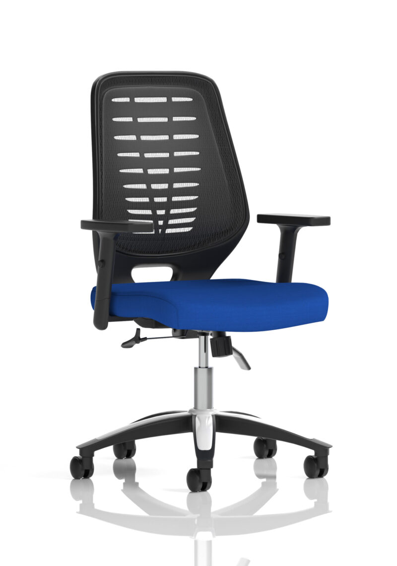 relay medium mesh back task operator office chair with arms