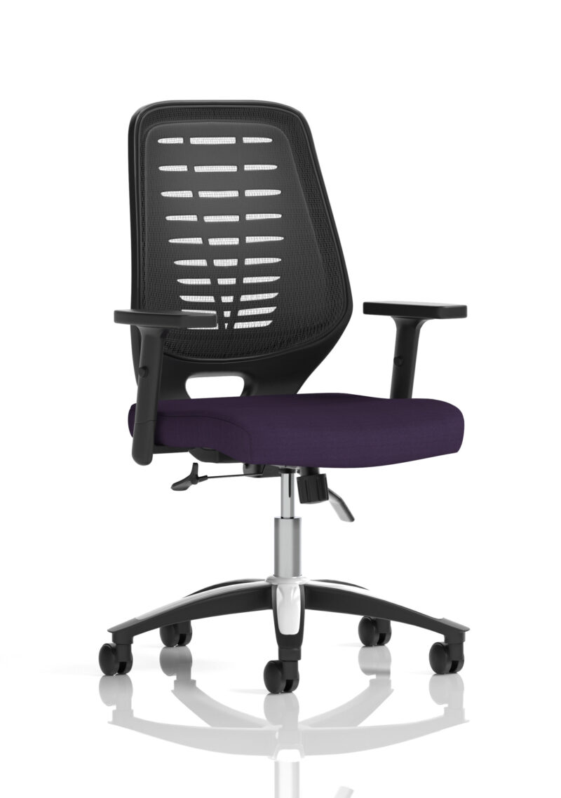 relay medium mesh back task operator office chair with arms
