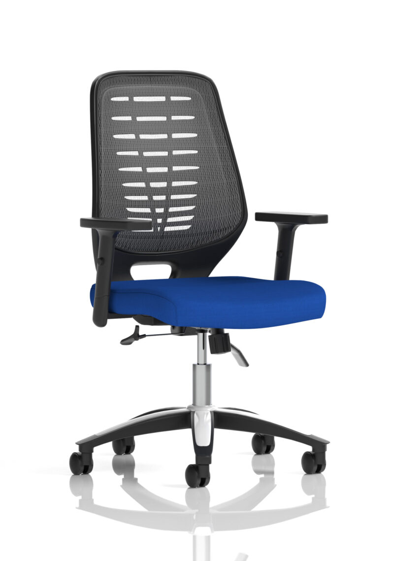 relay medium mesh back task operator office chair with arms