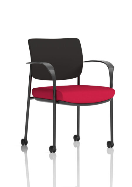 brunswick deluxe medium back visitor office chair with arms with castors
