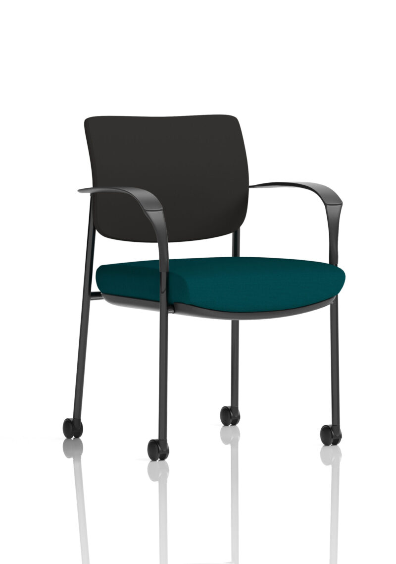 brunswick deluxe medium back visitor office chair with arms with castors