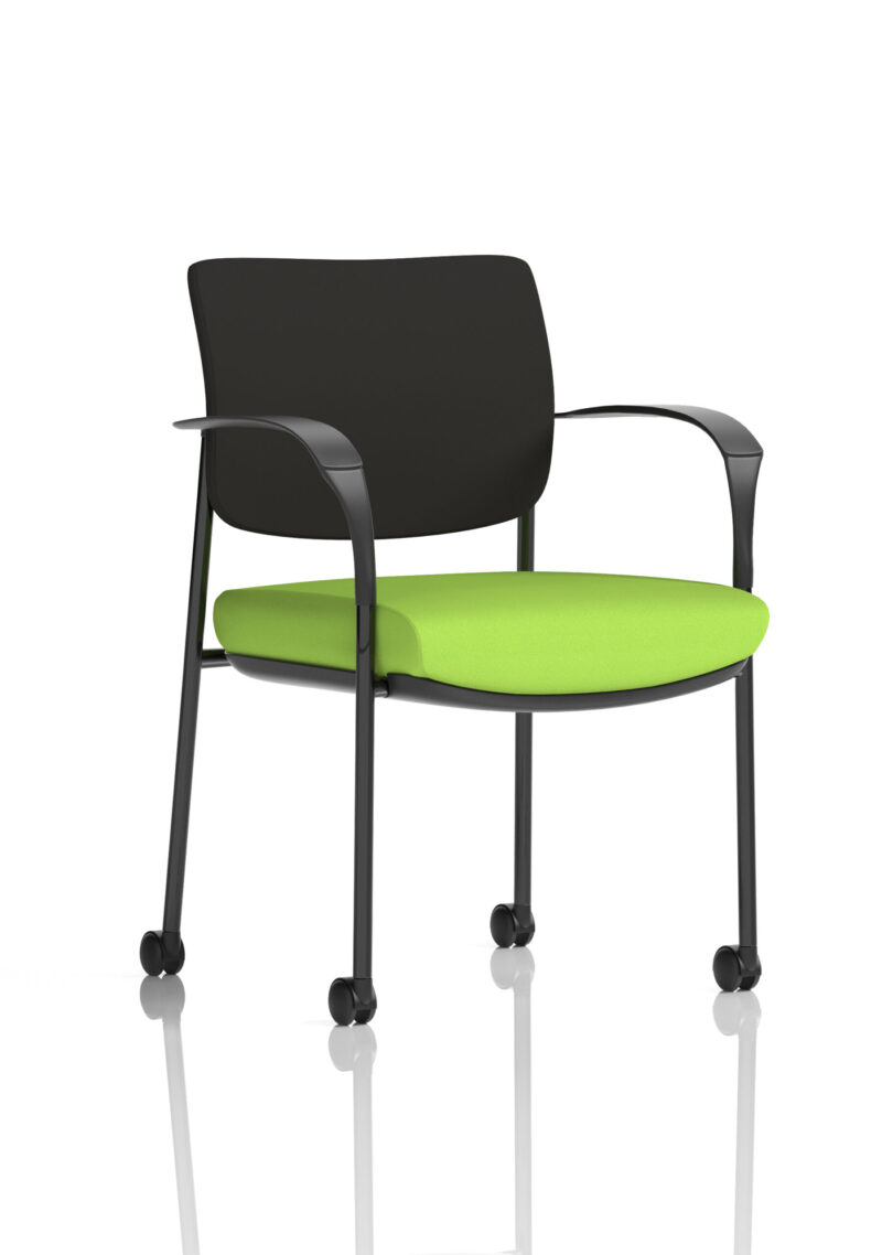 brunswick deluxe medium back visitor office chair with arms with castors