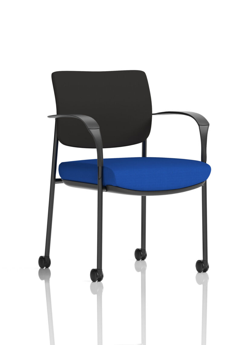 brunswick deluxe medium back visitor office chair with arms with castors