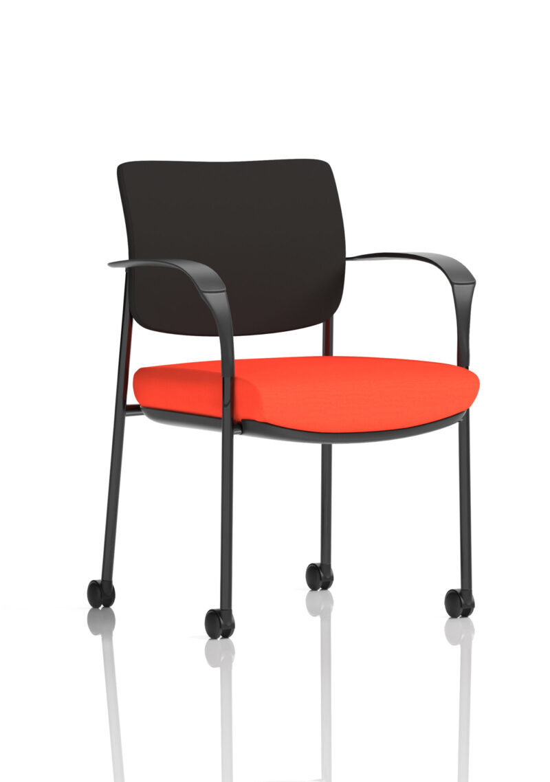 brunswick deluxe medium back visitor office chair with arms with castors