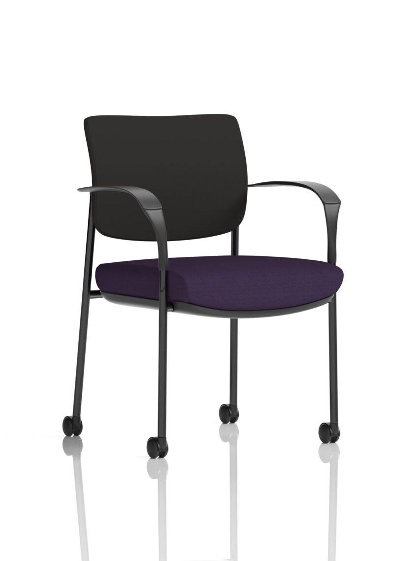 brunswick deluxe medium back visitor office chair with arms with castors