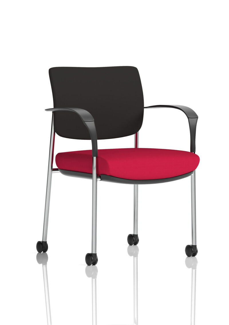 brunswick deluxe medium back visitor office chair with arms with castors