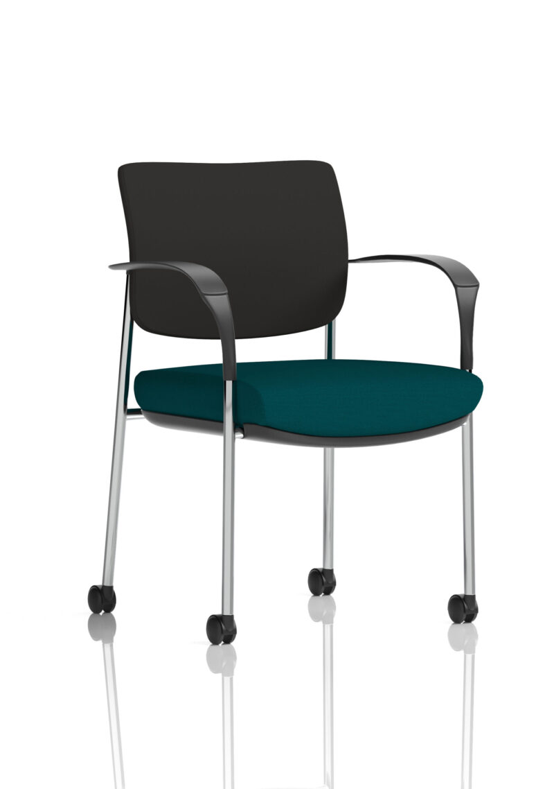 brunswick deluxe medium back visitor office chair with arms with castors