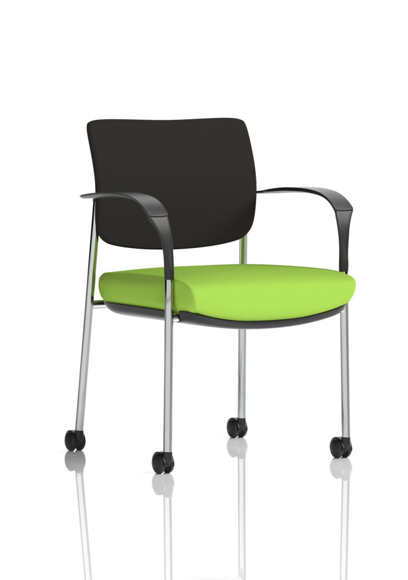 brunswick deluxe medium back visitor office chair with arms with castors