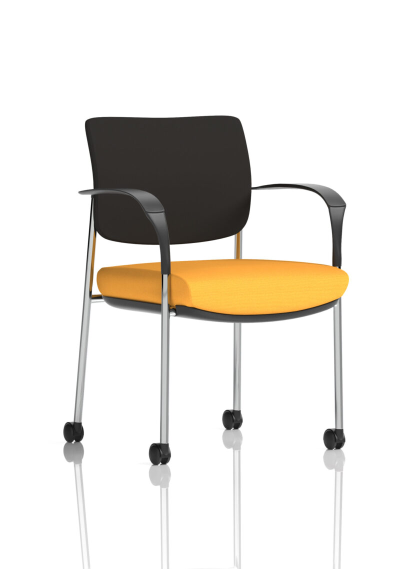 brunswick deluxe medium back visitor office chair with arms with castors