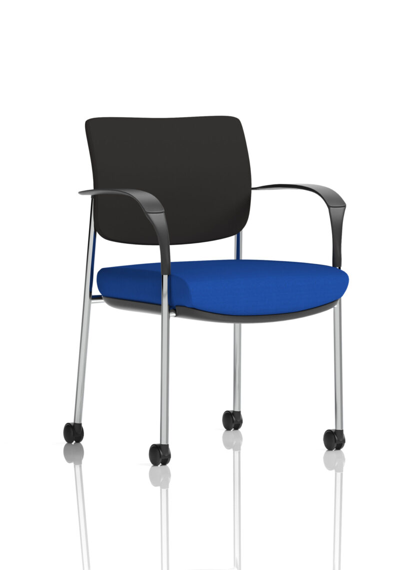 brunswick deluxe medium back visitor office chair with arms with castors