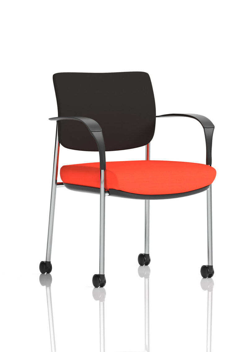 brunswick deluxe medium back visitor office chair with arms with castors